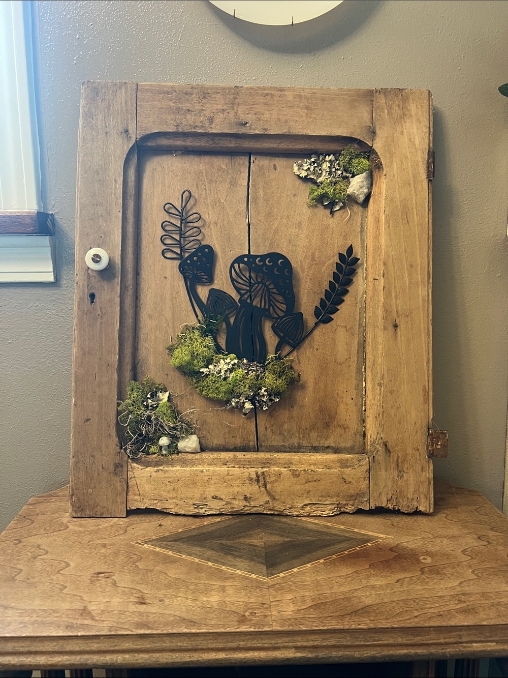 Upcycled door wall decor